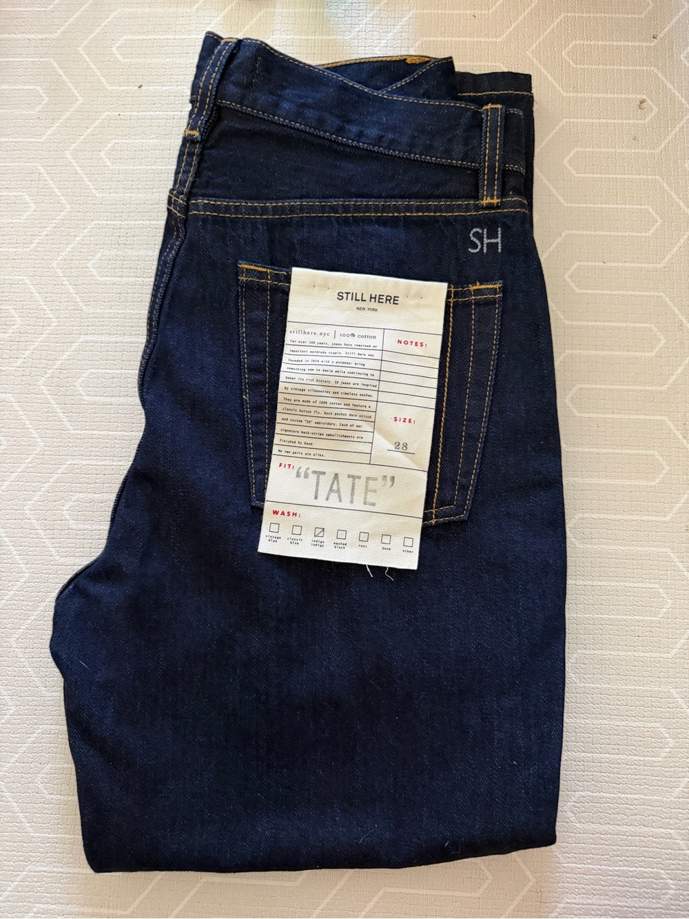 Still Here Tate Women's Straight-Leg Jeans in Dark Blue